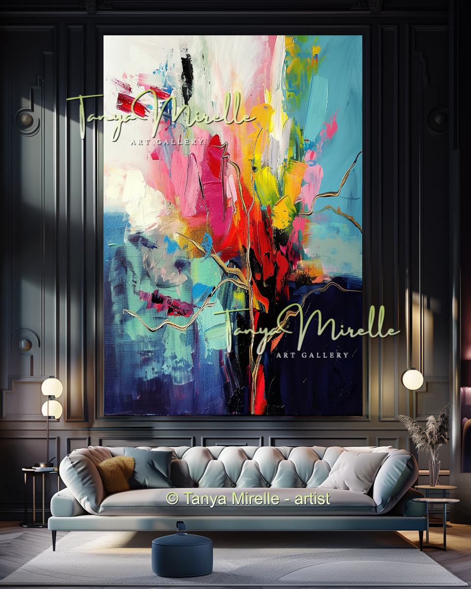 {{ product.title }} canvas artwork by Tanya Mirelle – modern wall decor – original artwork for home, living room, office, or gallery