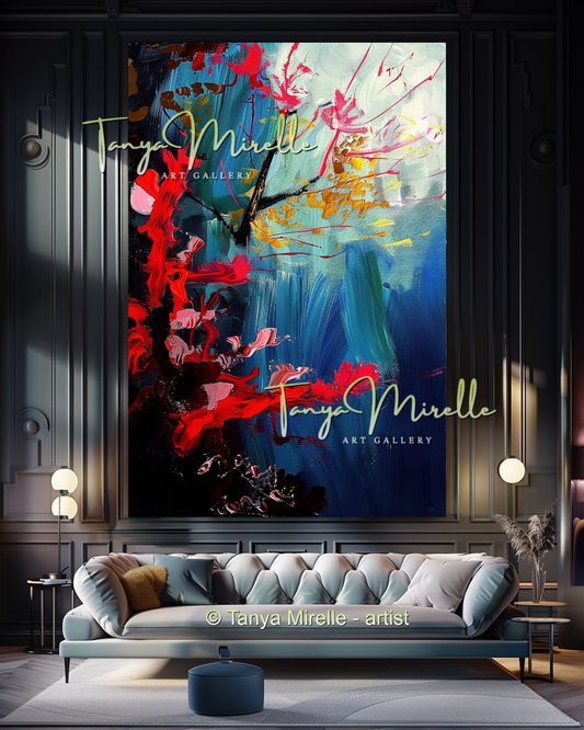Red Coral - Underwater Abstract Modern Wall Art #166
