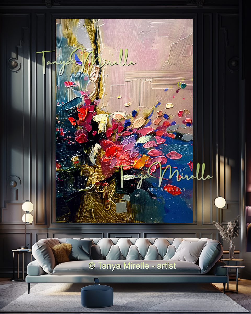{{ product.title }} canvas artwork by Tanya Mirelle – modern wall decor – original artwork for home, living room, office, or gallery