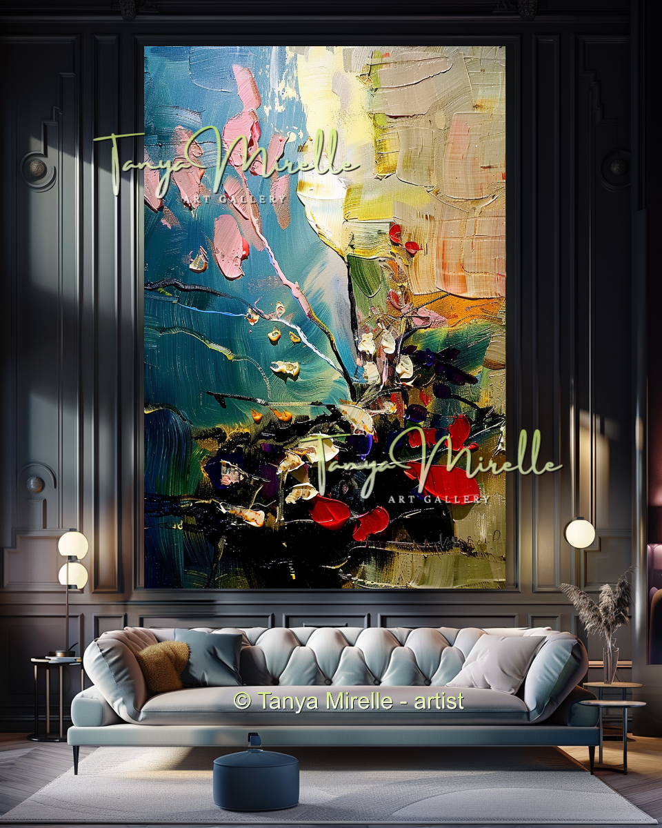 {{ product.title }} canvas artwork by Tanya Mirelle – modern wall decor – original artwork for home, living room, office, or gallery