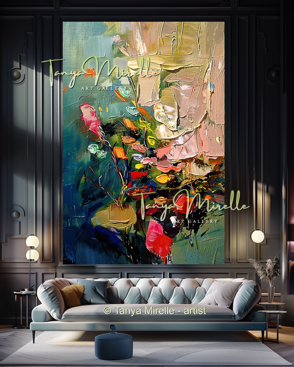 {{ product.title }} canvas artwork by Tanya Mirelle – modern wall decor – original artwork for home, living room, office, or gallery