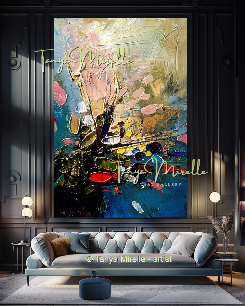 {{ product.title }} canvas artwork by Tanya Mirelle – modern wall decor – original artwork for home, living room, office, or gallery