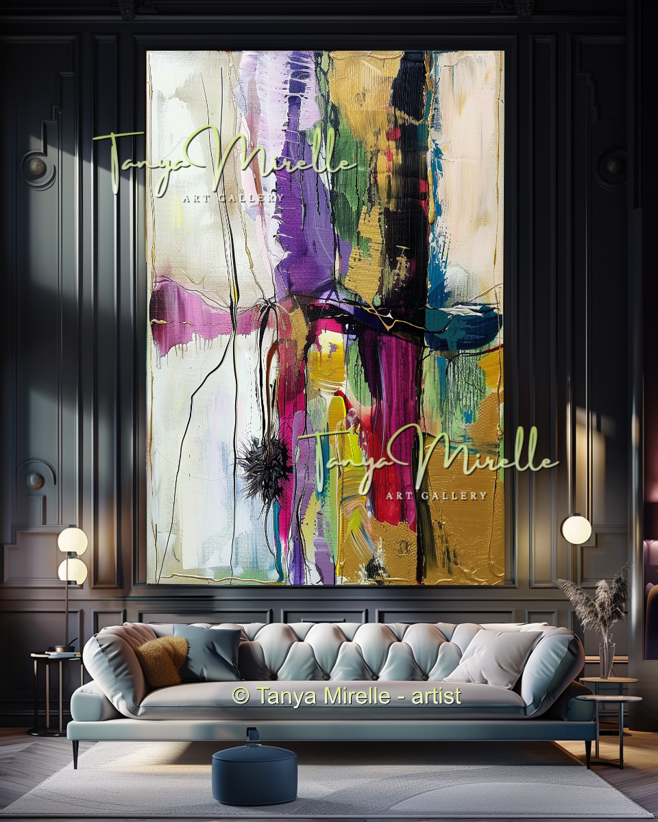 {{ product.title }} canvas artwork by Tanya Mirelle – modern wall decor – original artwork for home, living room, office, or gallery