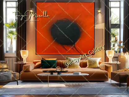 ''Any Fire Flower'' Abstract Art by Otto Piene, Modern Wall Art
