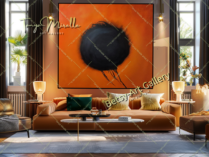 ''Any Fire Flower'' Abstract Art by Otto Piene, Modern Wall Art