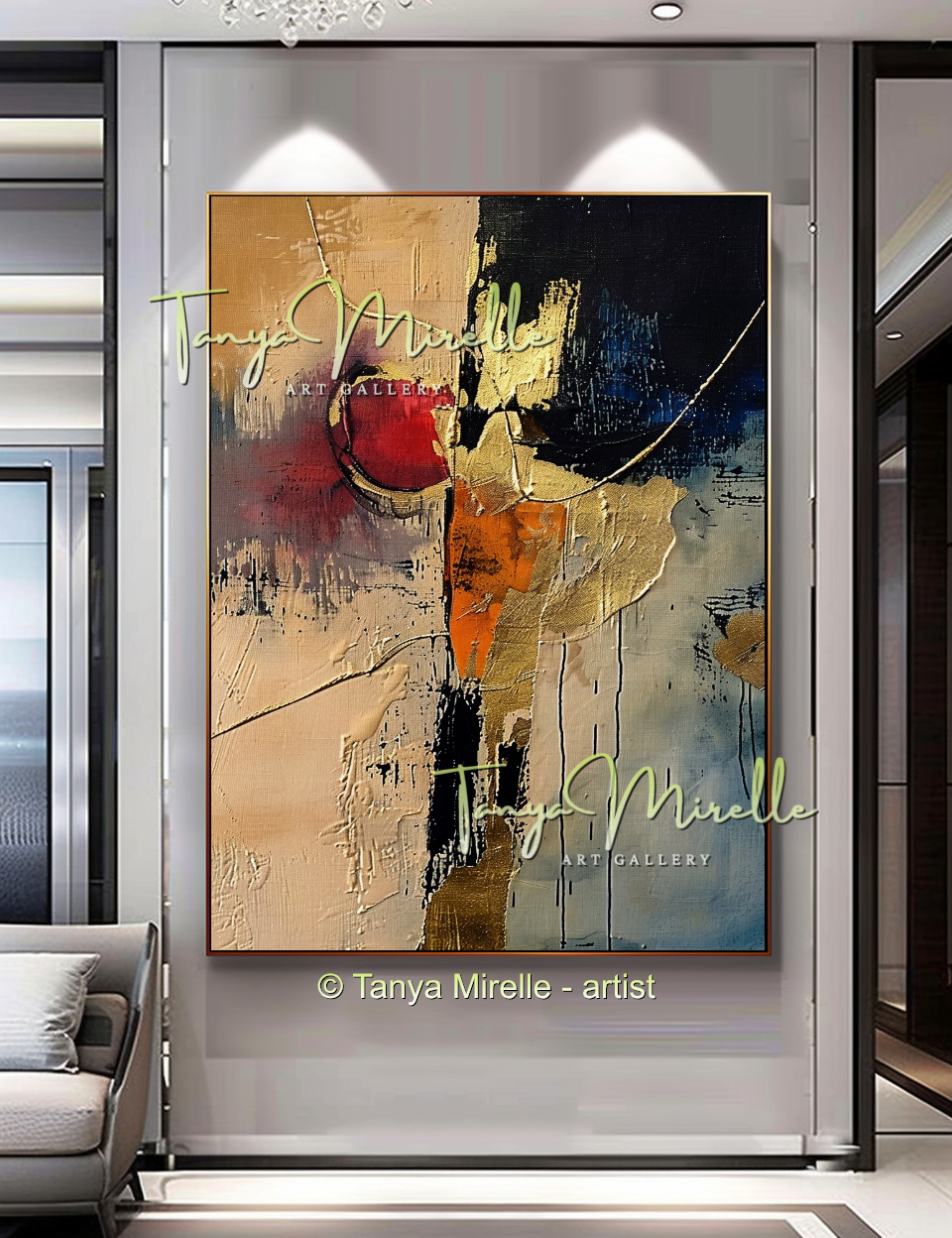 {{ product.title }} canvas artwork by Tanya Mirelle – modern wall decor – original artwork for home, living room, office, or gallery
