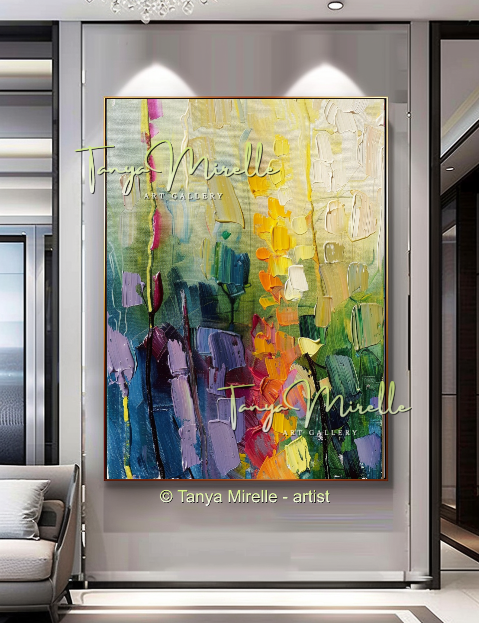 {{ product.title }} canvas artwork by Tanya Mirelle – modern wall decor – original artwork for home, living room, office, or gallery