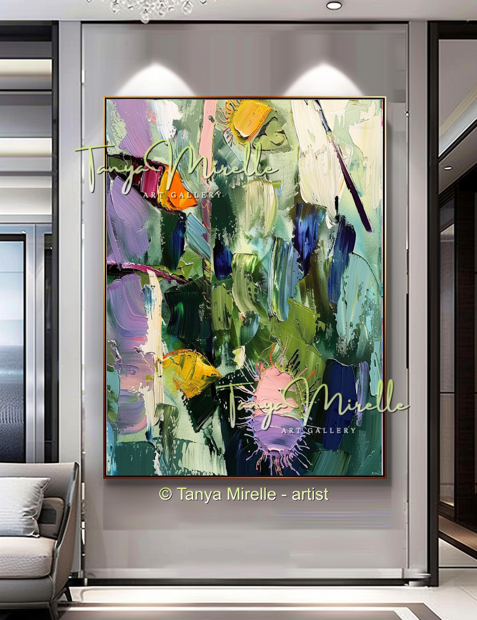 Caribbean Drift – Vibrant Underwater Oil Painting, Textured Art #268