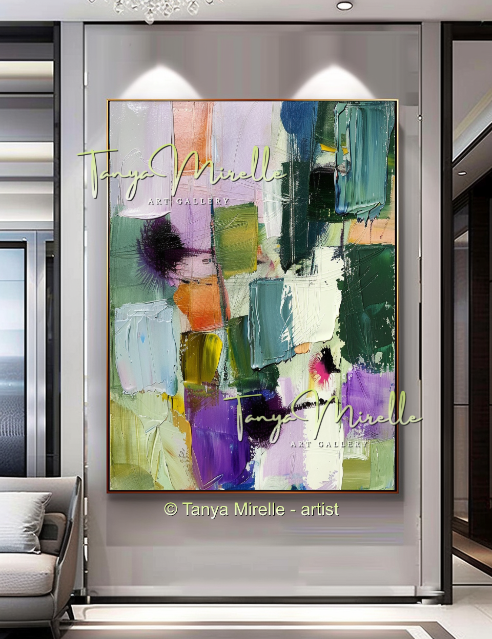 {{ product.title }} canvas artwork by Tanya Mirelle – modern wall decor – original artwork for home, living room, office, or gallery