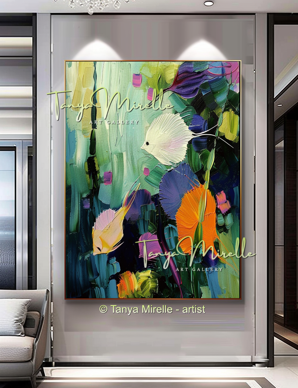 {{ product.title }} canvas artwork by Tanya Mirelle – modern wall decor – original artwork for home, living room, office, or gallery