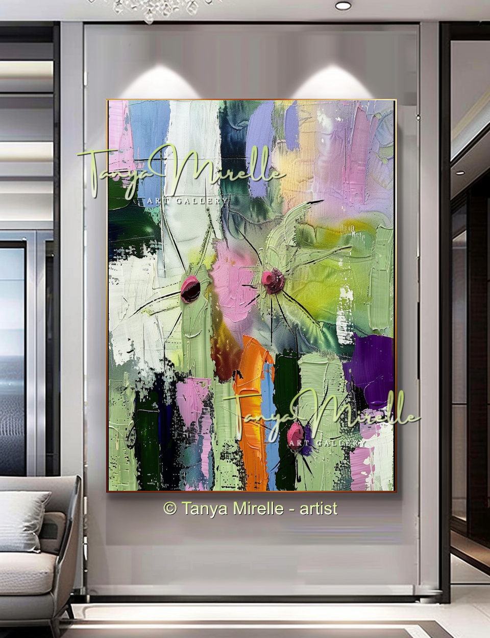 {{ product.title }} canvas artwork by Tanya Mirelle – modern wall decor – original artwork for home, living room, office, or gallery
