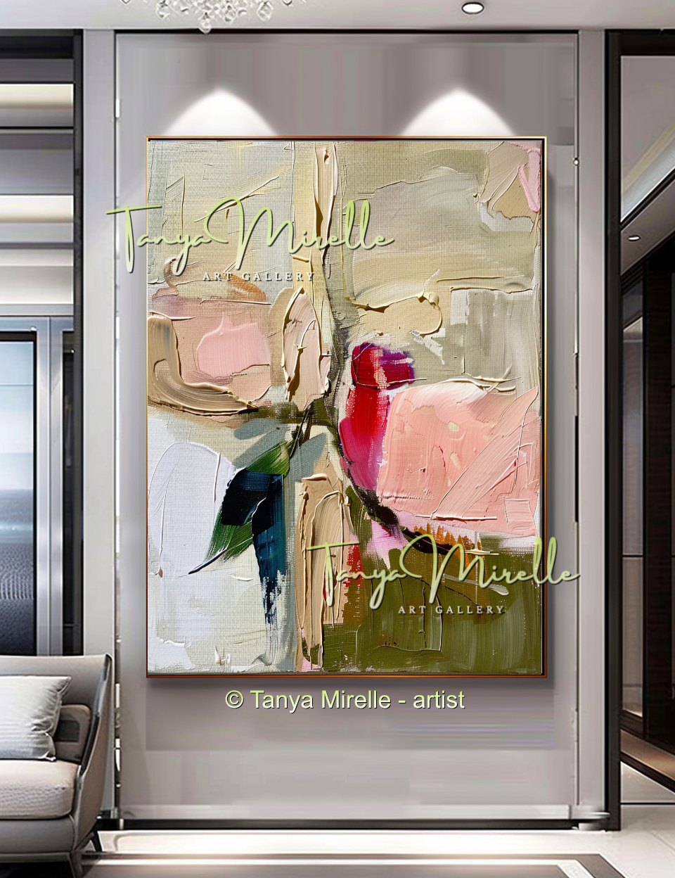 {{ product.title }} canvas artwork by Tanya Mirelle – modern wall decor – original artwork for home, living room, office, or gallery