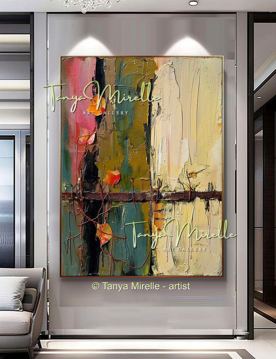 {{ product.title }} canvas artwork by Tanya Mirelle – modern wall decor – original artwork for home, living room, office, or gallery