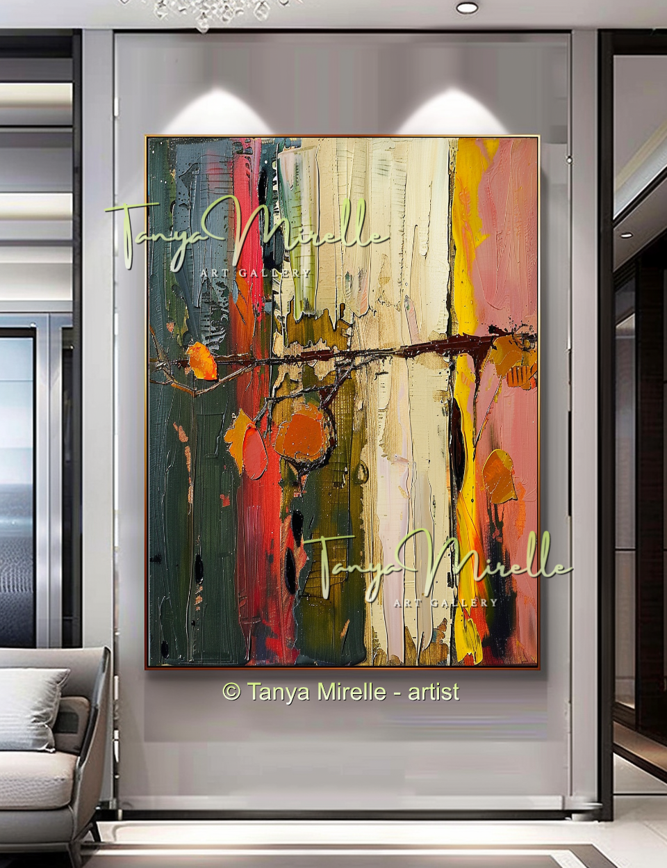 {{ product.title }} canvas artwork by Tanya Mirelle – modern wall decor – original artwork for home, living room, office, or gallery