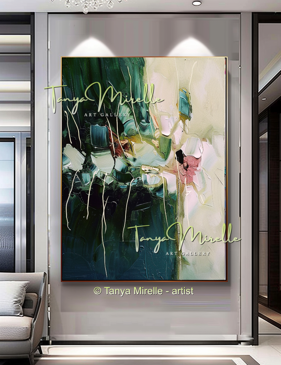 {{ product.title }} canvas artwork by Tanya Mirelle – modern wall decor – original artwork for home, living room, office, or gallery