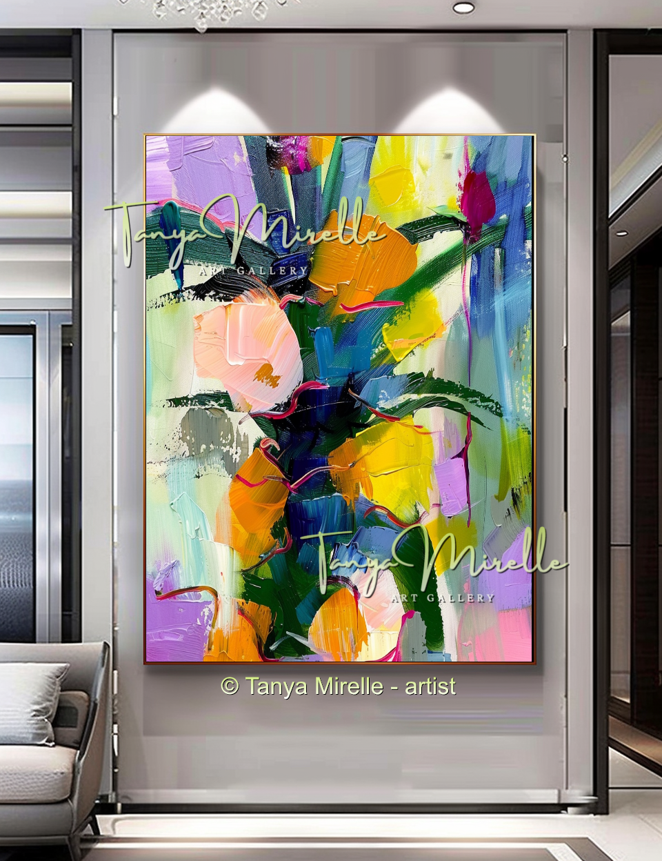 {{ product.title }} canvas artwork by Tanya Mirelle – modern wall decor – original artwork for home, living room, office, or gallery