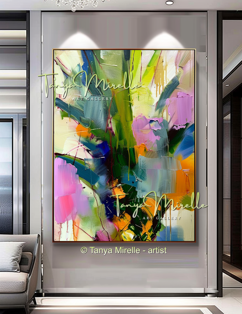 {{ product.title }} canvas artwork by Tanya Mirelle – modern wall decor – original artwork for home, living room, office, or gallery