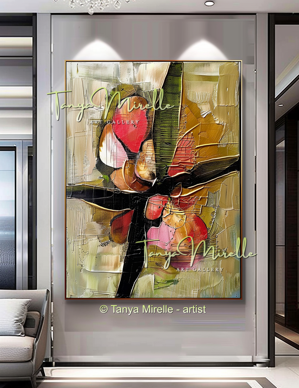 {{ product.title }} canvas artwork by Tanya Mirelle – modern wall decor – original artwork for home, living room, office, or gallery