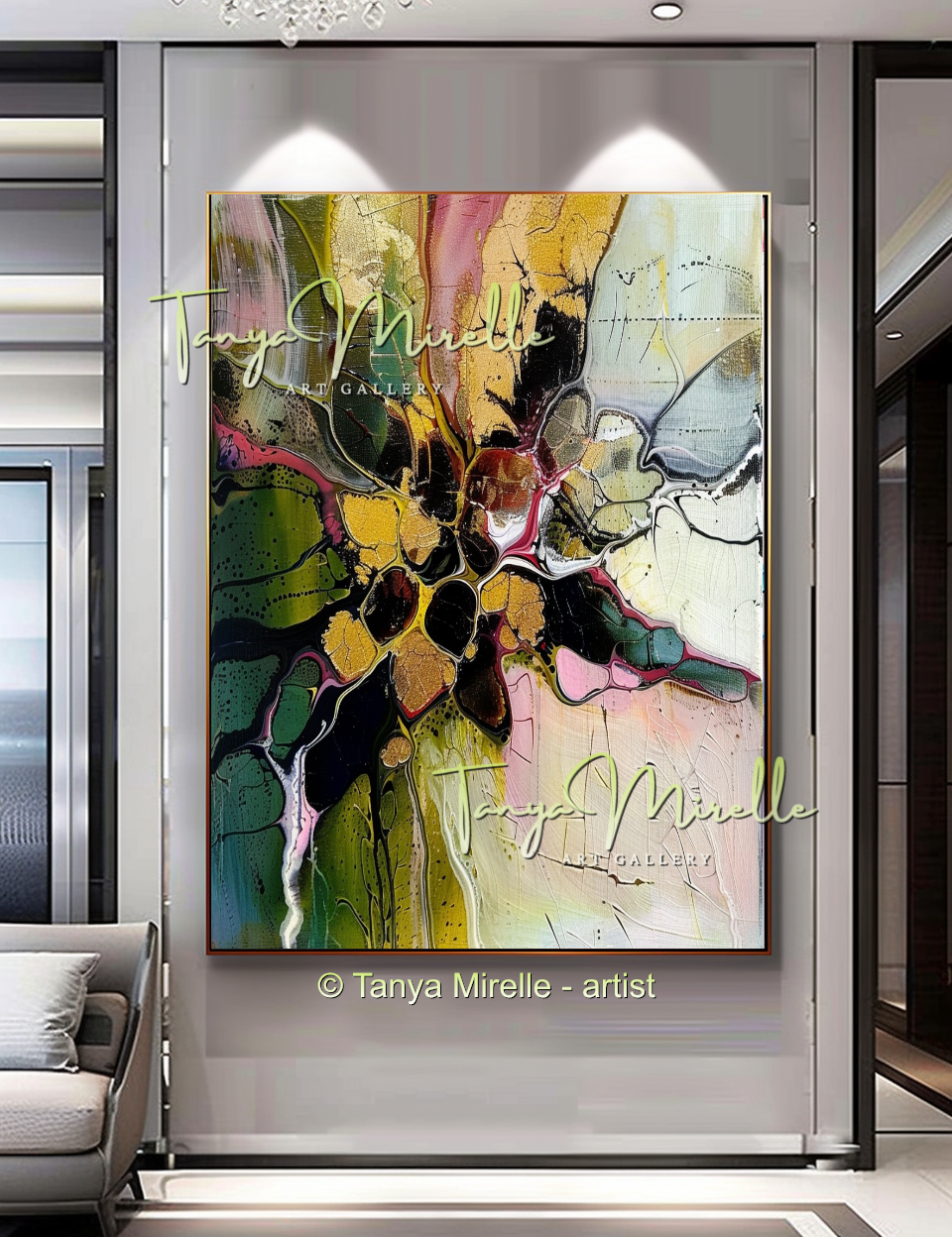 {{ product.title }} canvas artwork by Tanya Mirelle – modern wall decor – original artwork for home, living room, office, or gallery