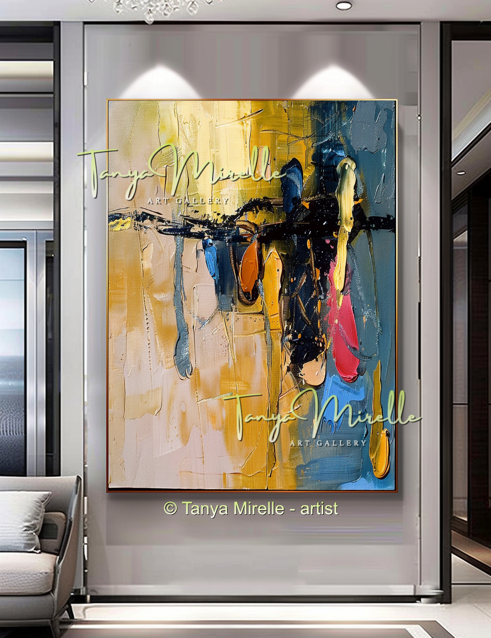 Bold Contemporary Abstract Oil Painting, Large Canvas Art #257