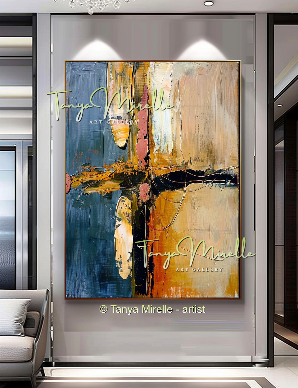 Bold Contemporary Abstract Oil Painting, Large Canvas Art #257