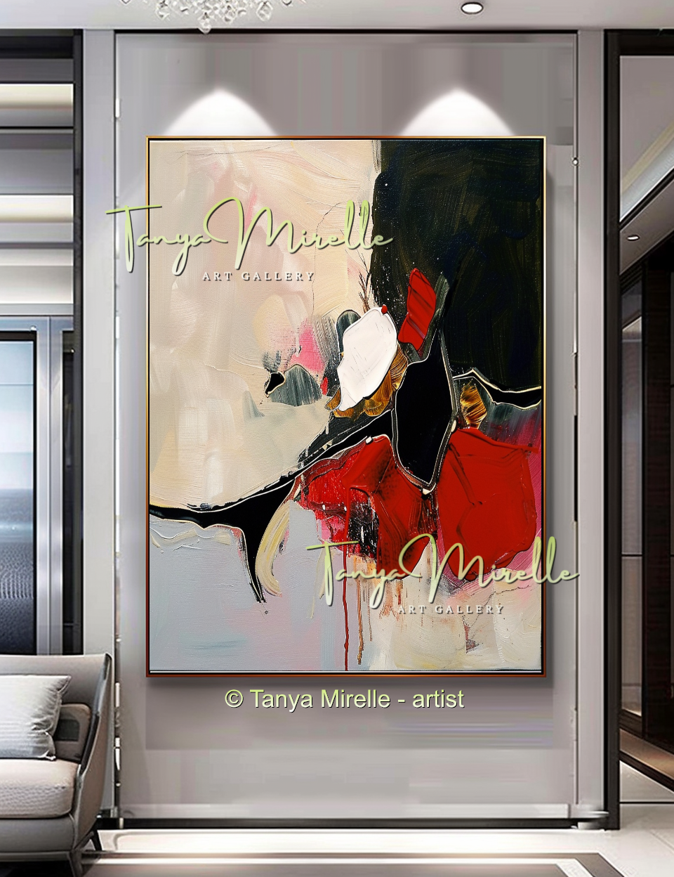 Contemporary Abstract Impasto Painting, Bold Home Decor #262