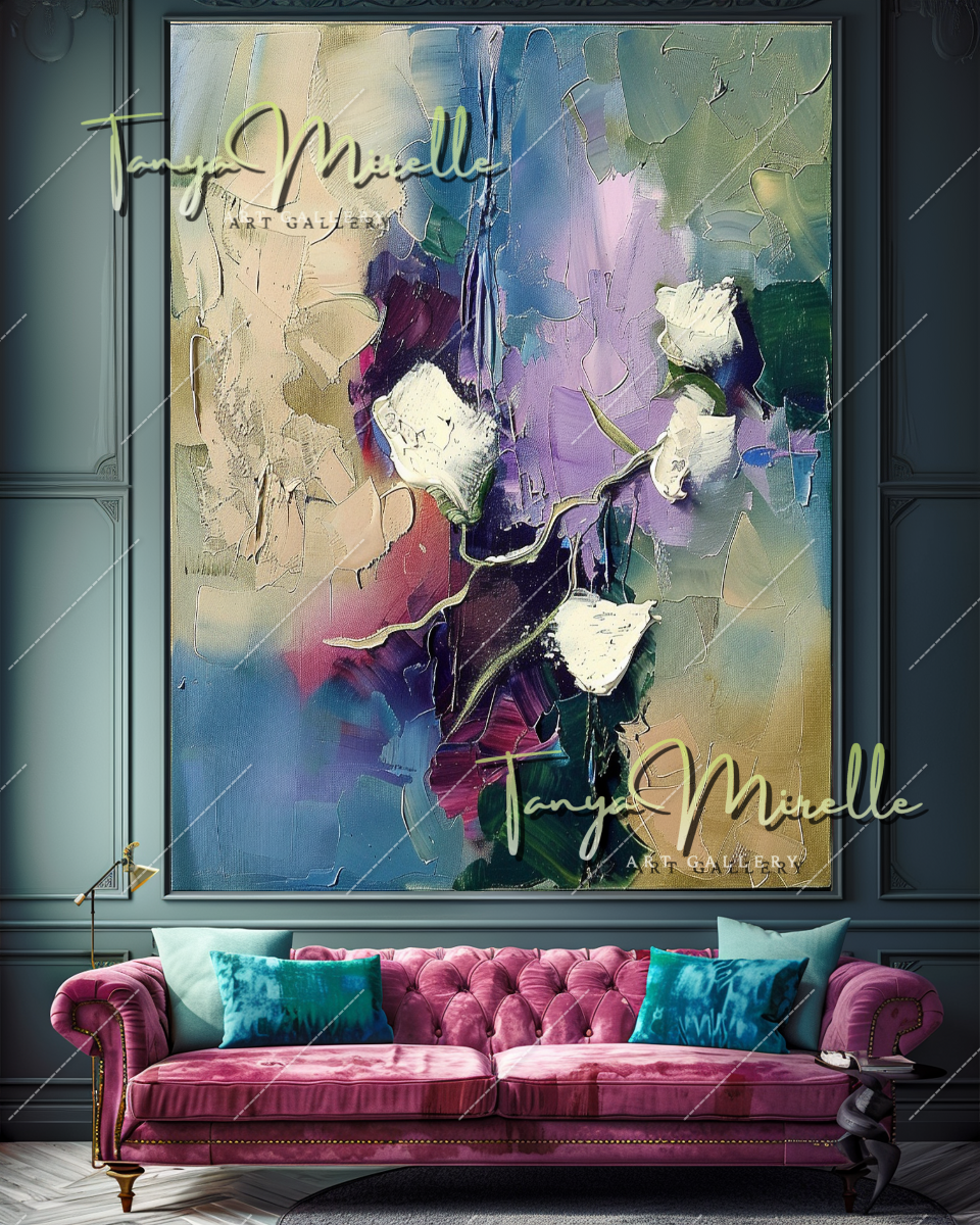 Luxury Abstract Oil Painting for Modern Interiors #353