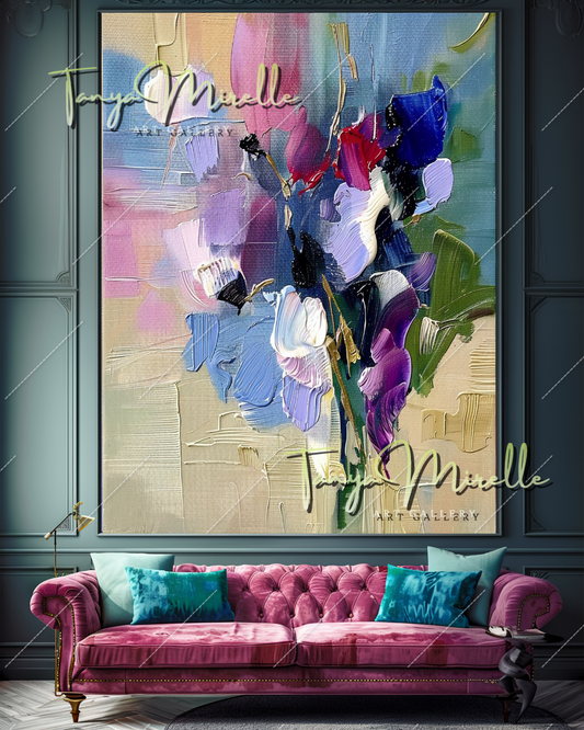 Luxury Abstract Oil Painting for Modern Interiors #353