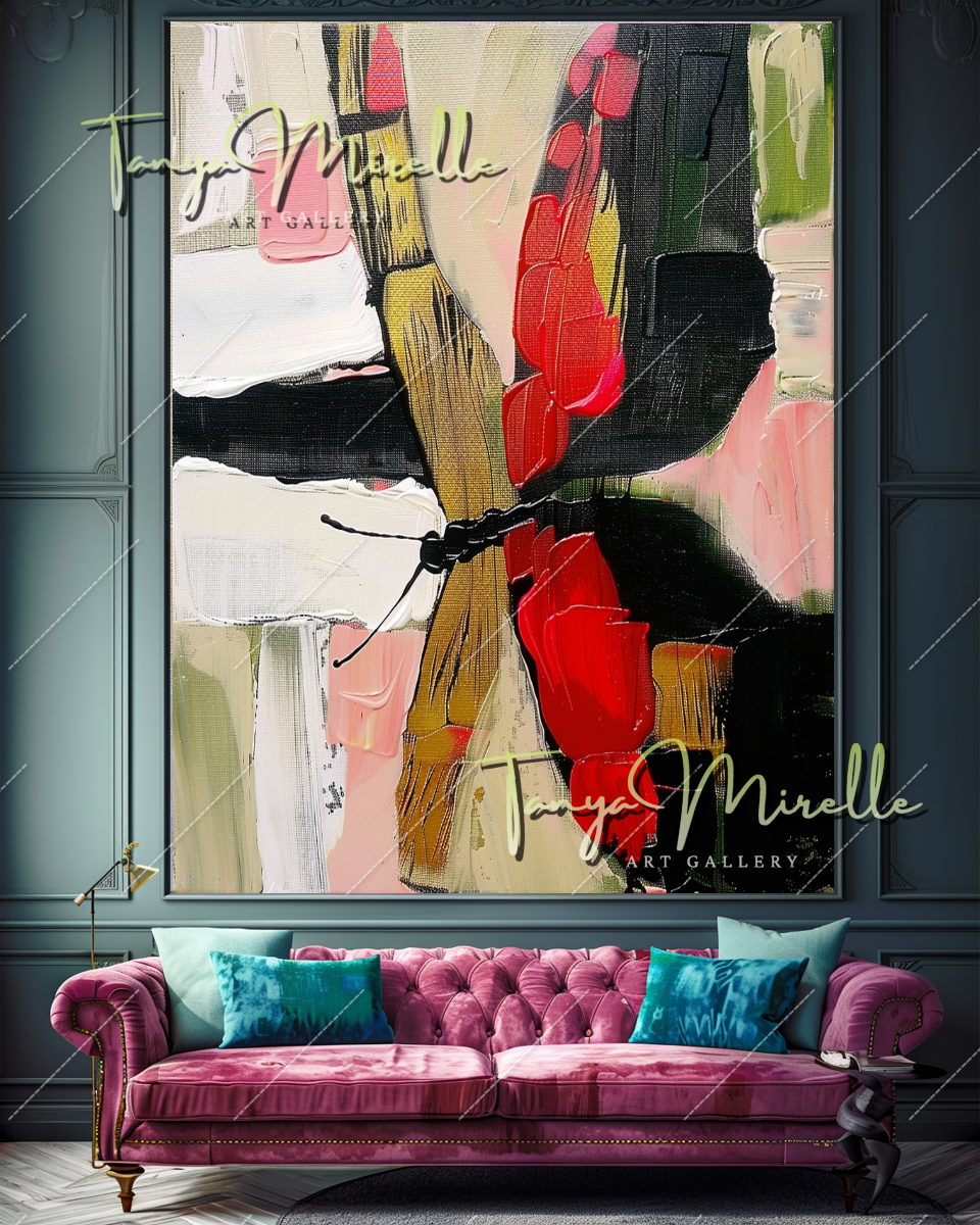 Original Impasto Oil Painting, Contemporary Abstract Art #352