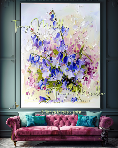 Wildflowers Bouquet Impasto Painting on Canvas #313