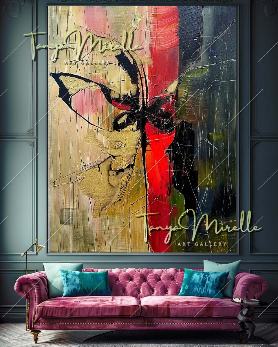 Abstract Impasto Oil Painting on Canvas #349