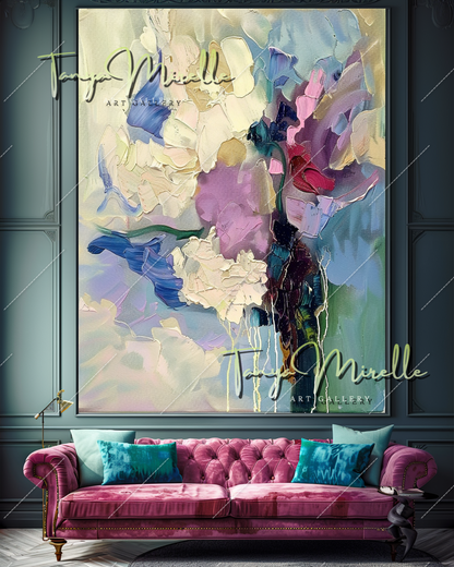 Luxury Abstract Oil Painting for Modern Interiors #353