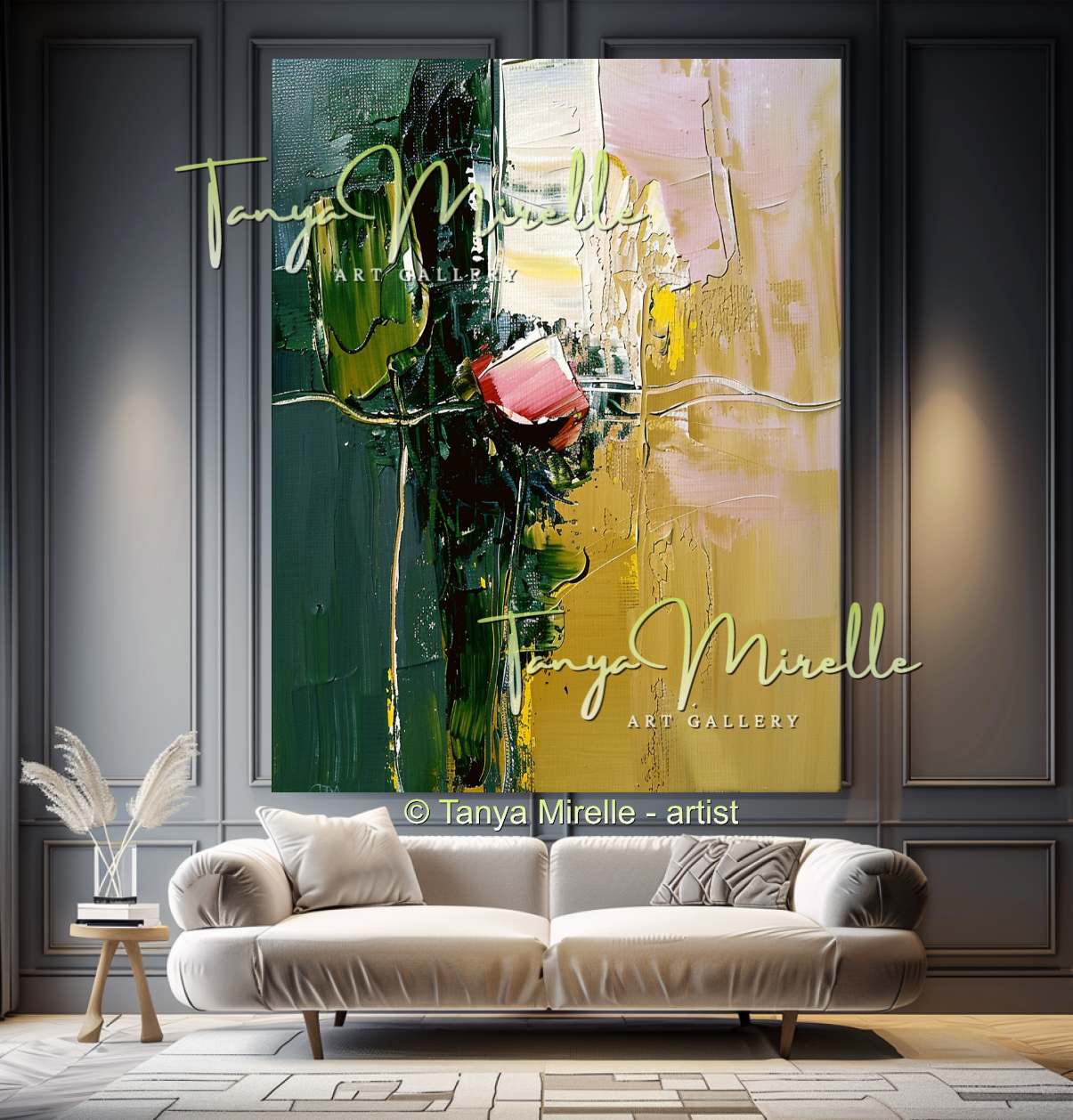 {{ product.title }} canvas artwork by Tanya Mirelle – modern wall decor – original artwork for home, living room, office, or gallery