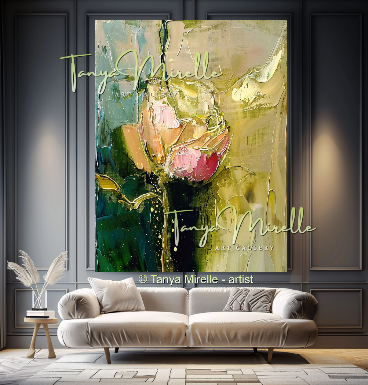 {{ product.title }} canvas artwork by Tanya Mirelle – modern wall decor – original artwork for home, living room, office, or gallery