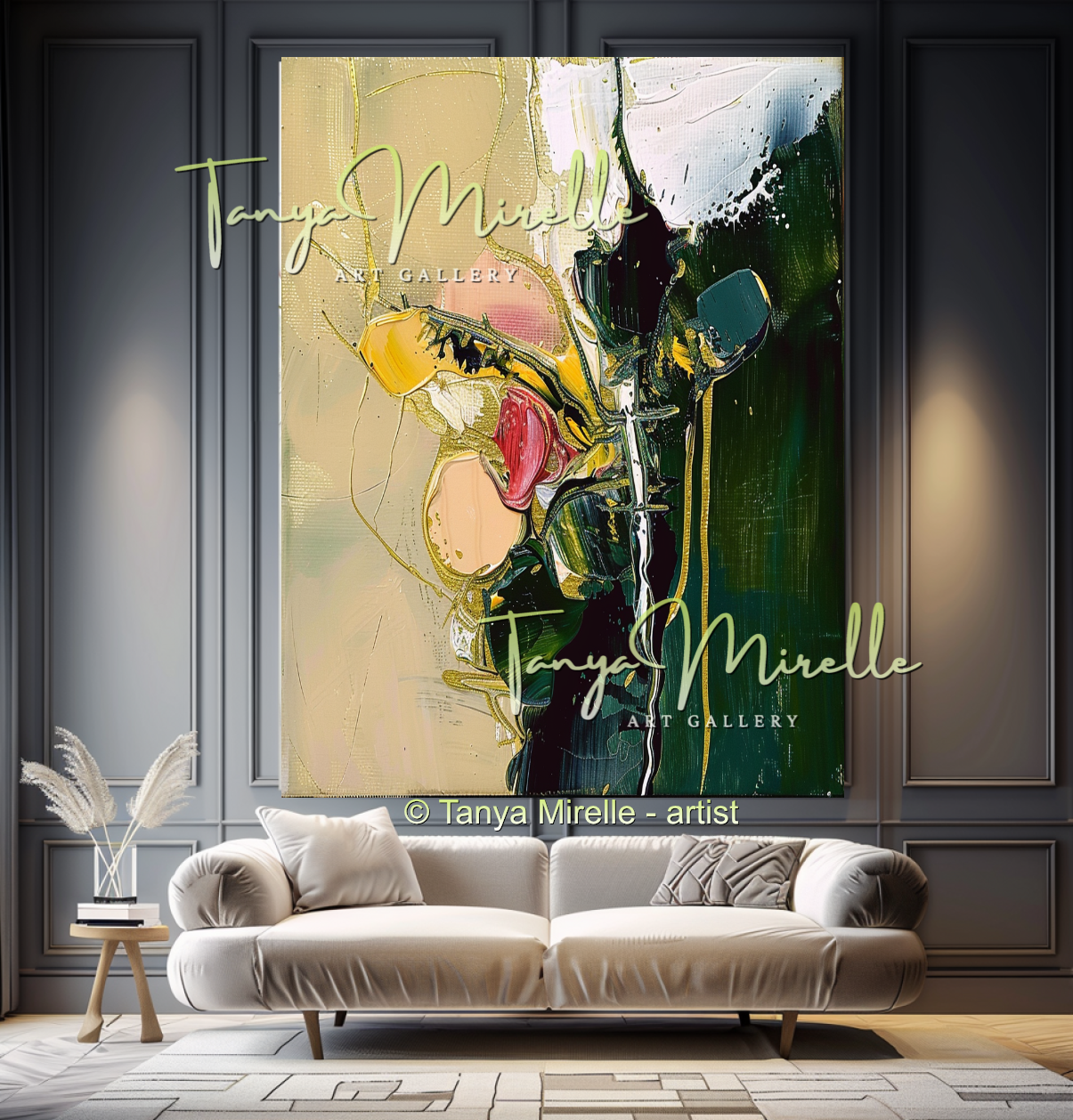 {{ product.title }} canvas artwork by Tanya Mirelle – modern wall decor – original artwork for home, living room, office, or gallery