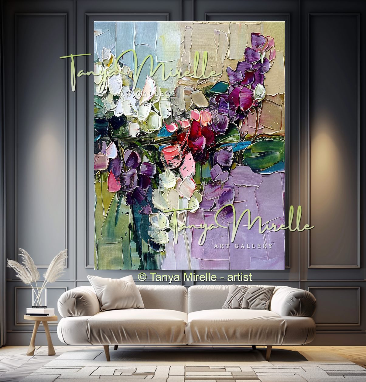 Original Flower Bouquet Oil Painting on Canvas #311