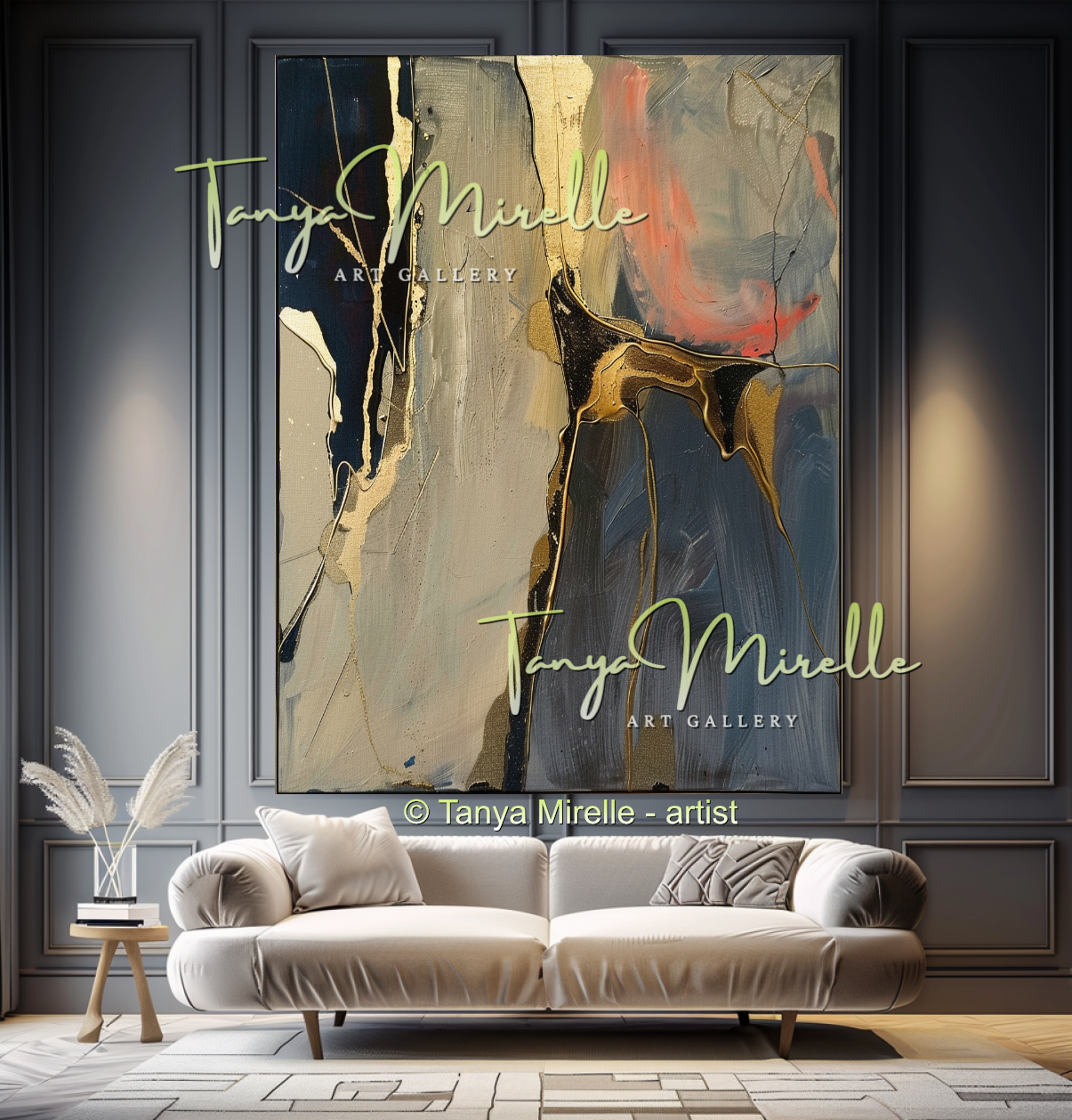Large Modern Textured Impasto Canvas for Interiors #339