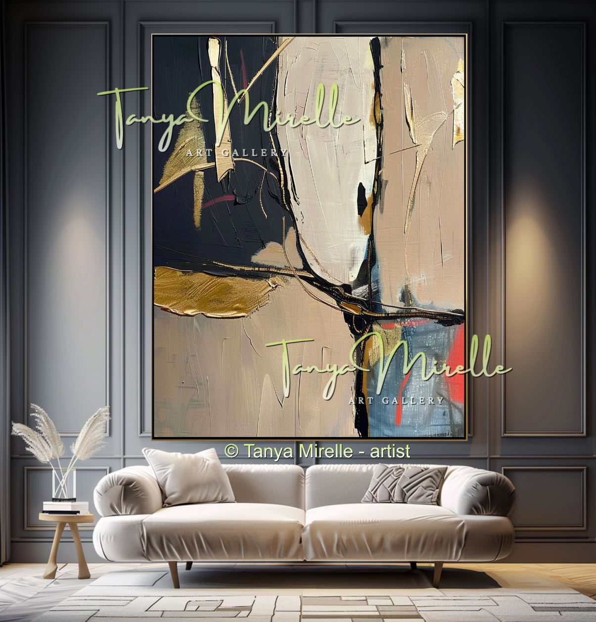 Large Modern Textured Impasto Canvas for Interiors #339