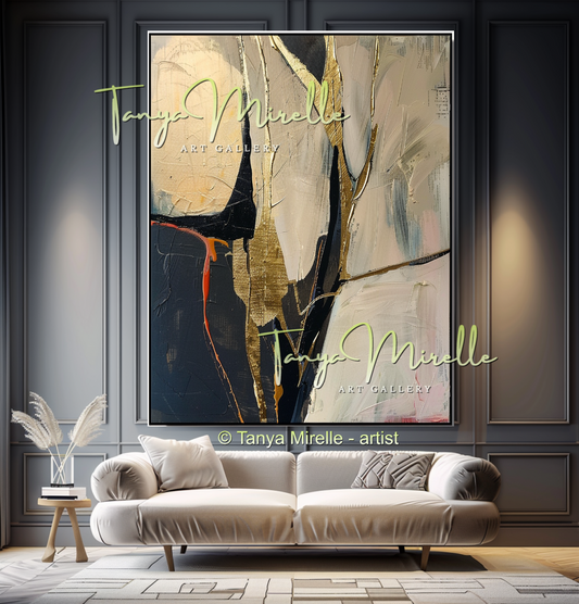 Large Modern Textured Impasto Canvas for Interiors #339