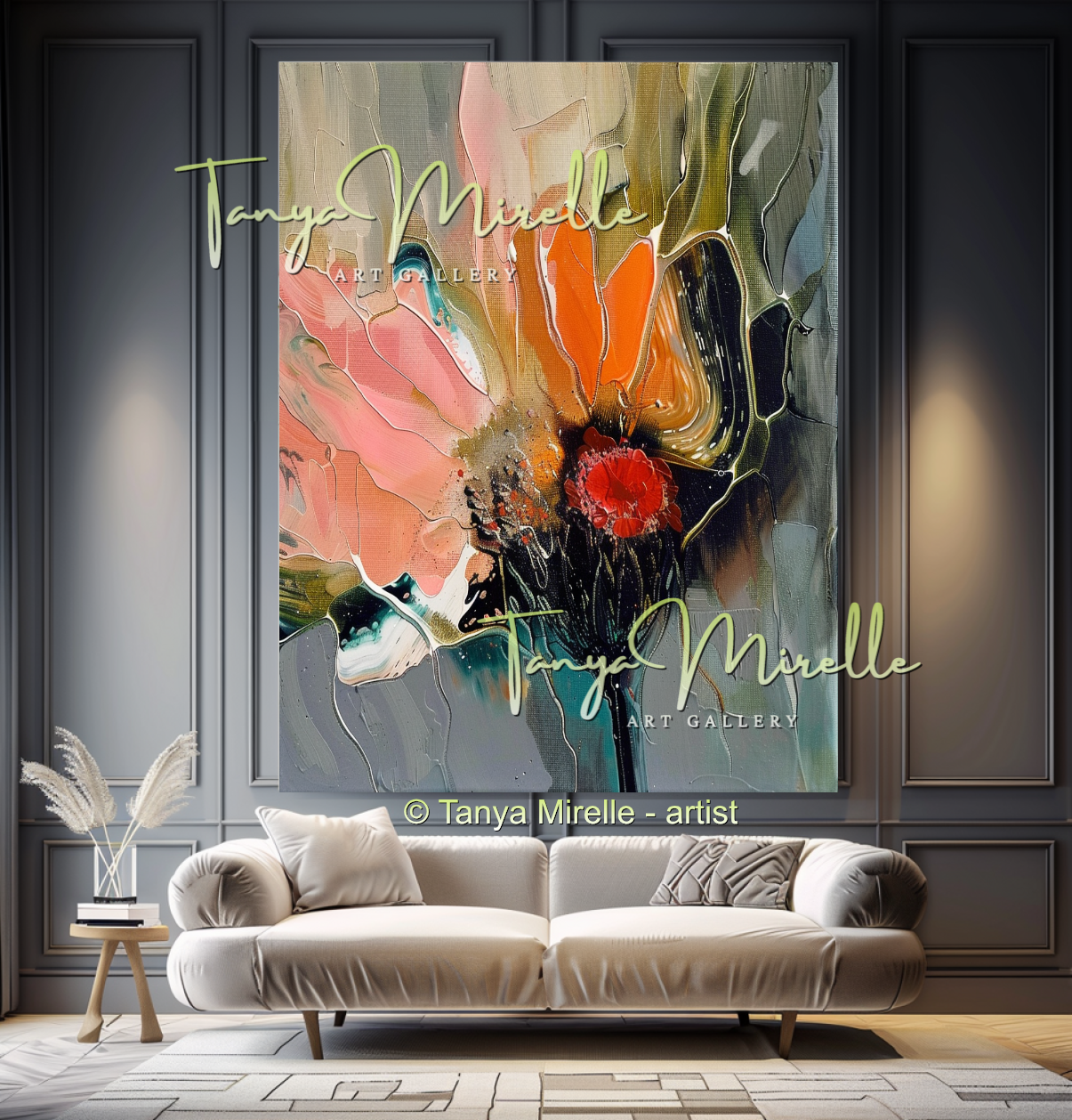 Abstract Modern Canvas with Thick Impasto Strokes #346