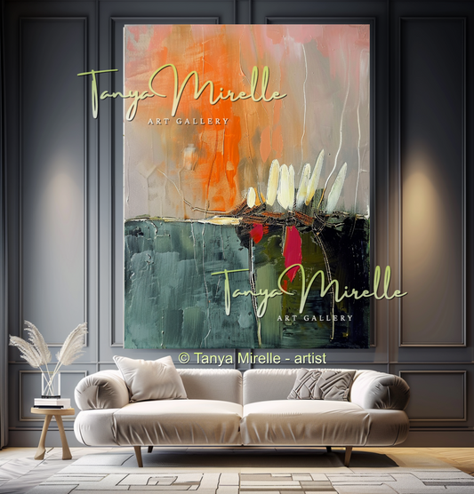 Abstract Modern Canvas with Thick Impasto Strokes #346