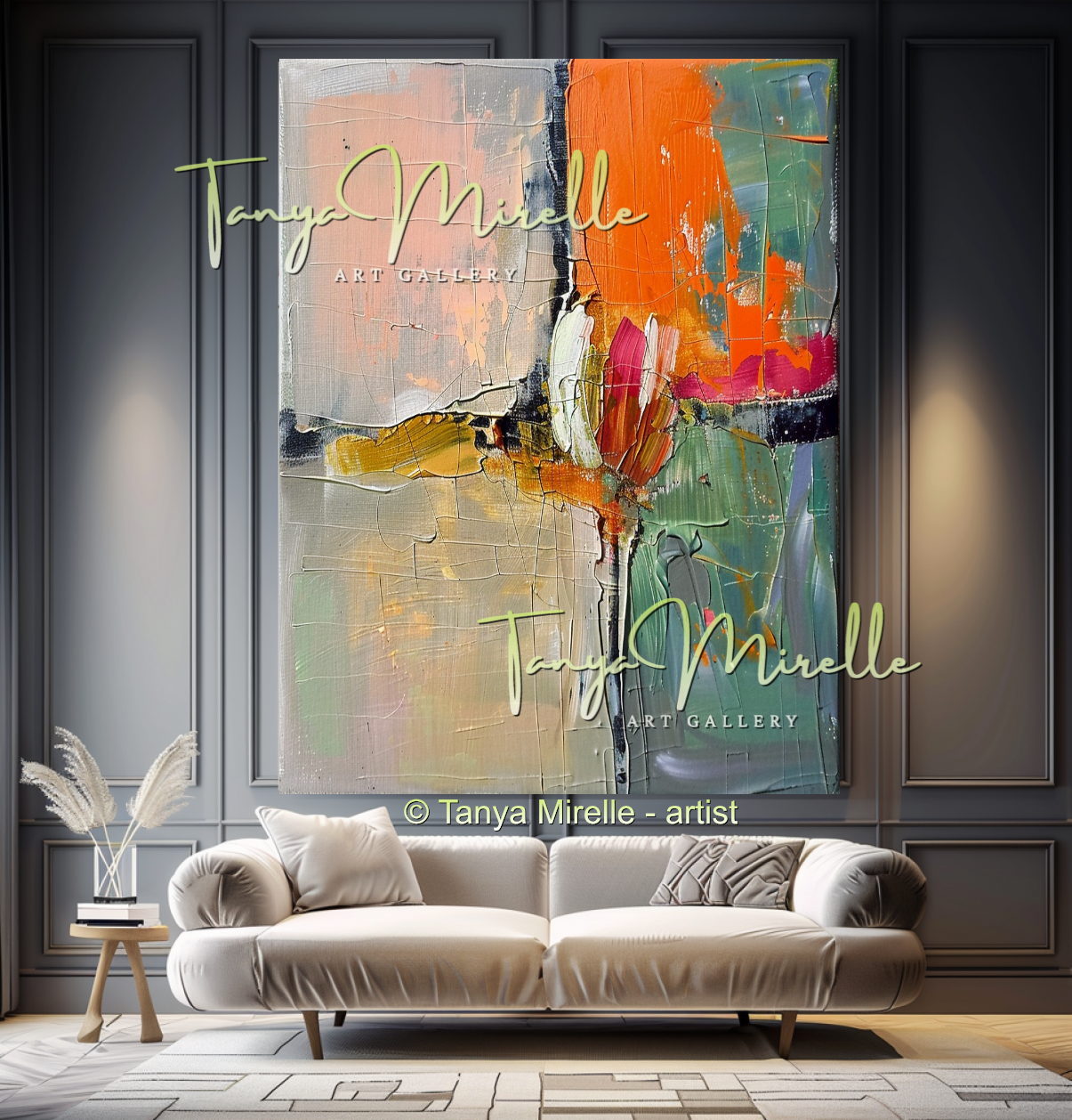Abstract Modern Canvas with Thick Impasto Strokes #346