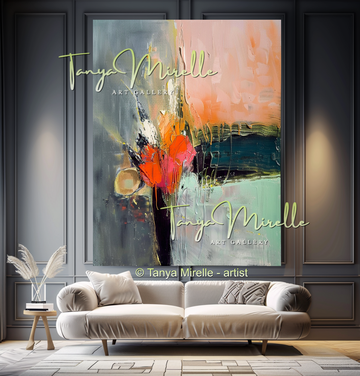 Abstract Modern Canvas with Thick Impasto Strokes #346