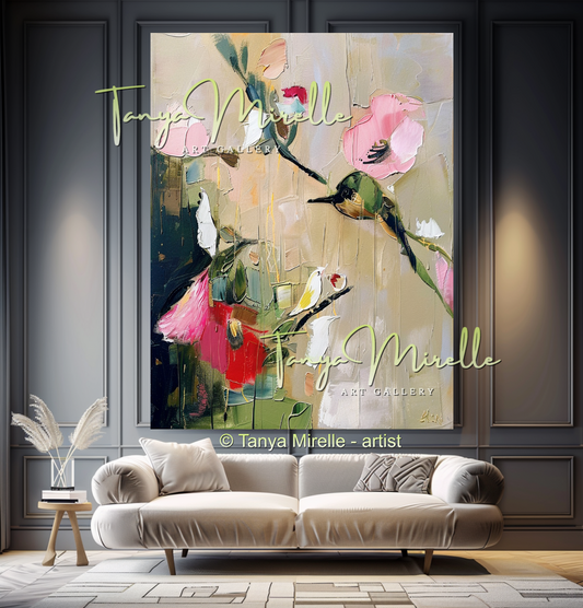 Elegant Floral Textured Canvas Artwork for Home #316