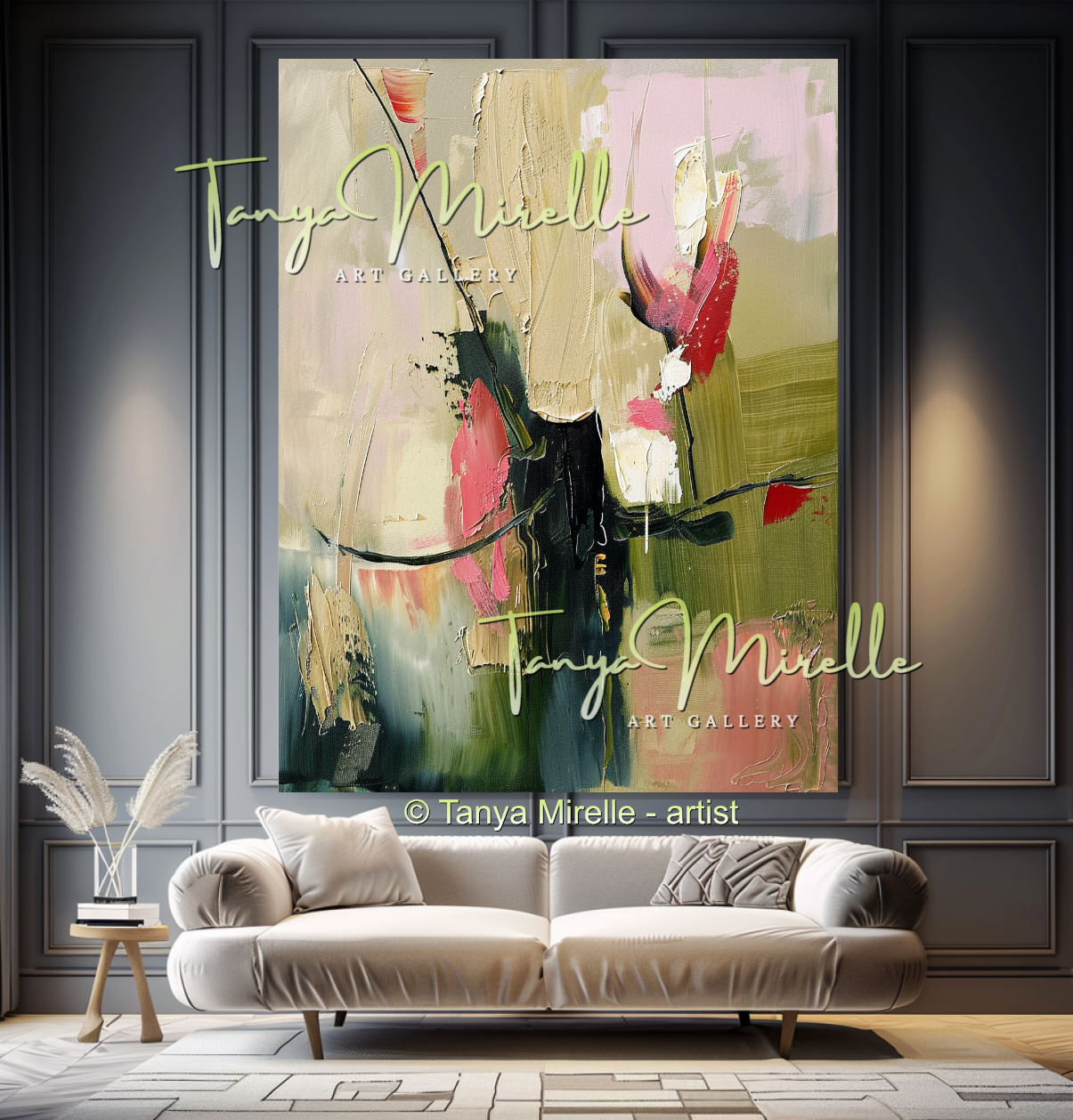 Elegant Floral Textured Canvas Artwork for Home #316