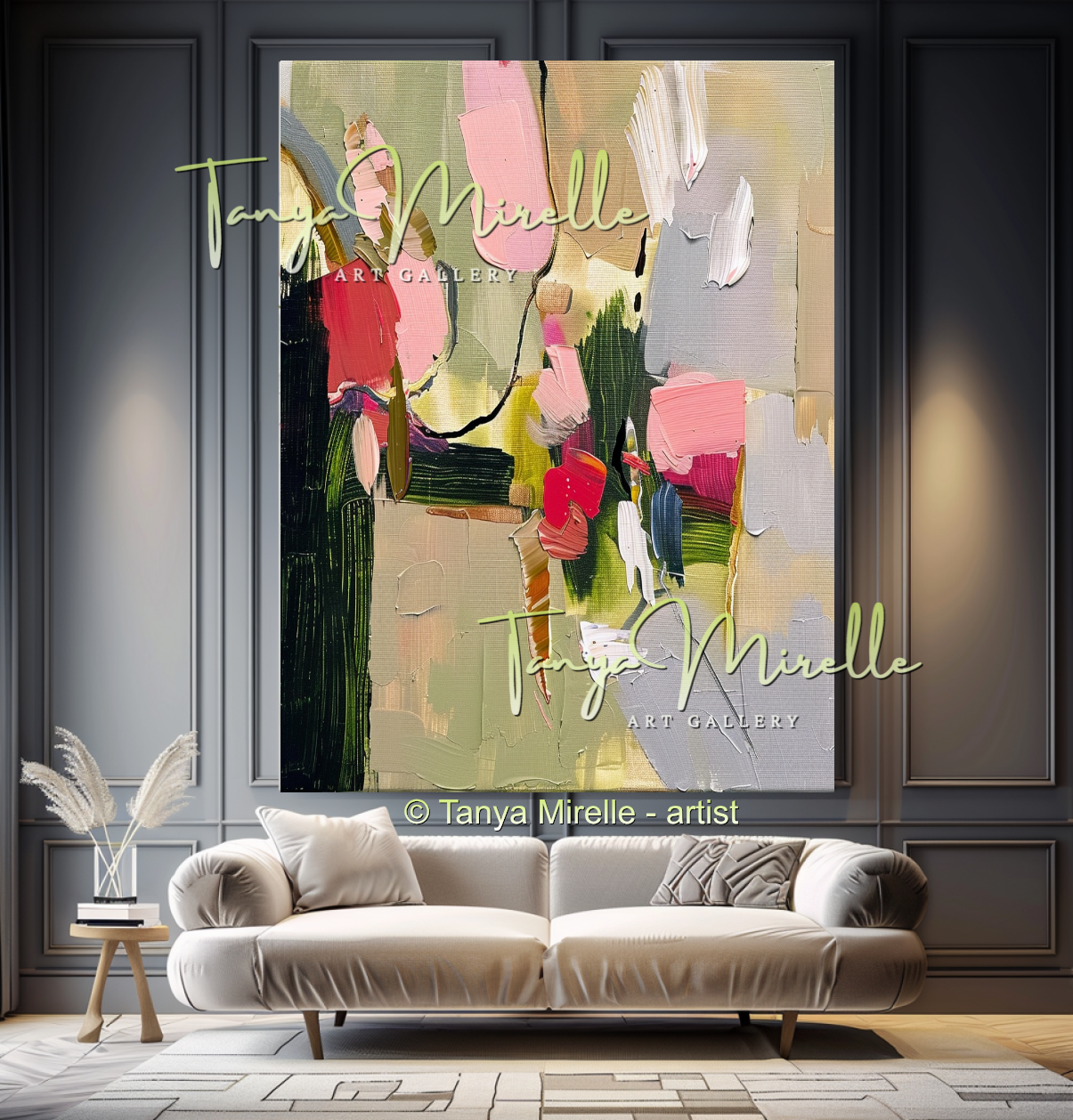 Contemporary Floral Oil Painting on Canvas #317