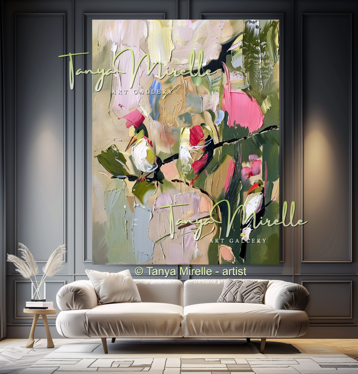 Contemporary Floral Oil Painting on Canvas #317