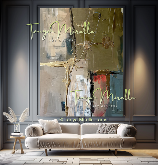 Bold Textured Canvas for Living Room #325