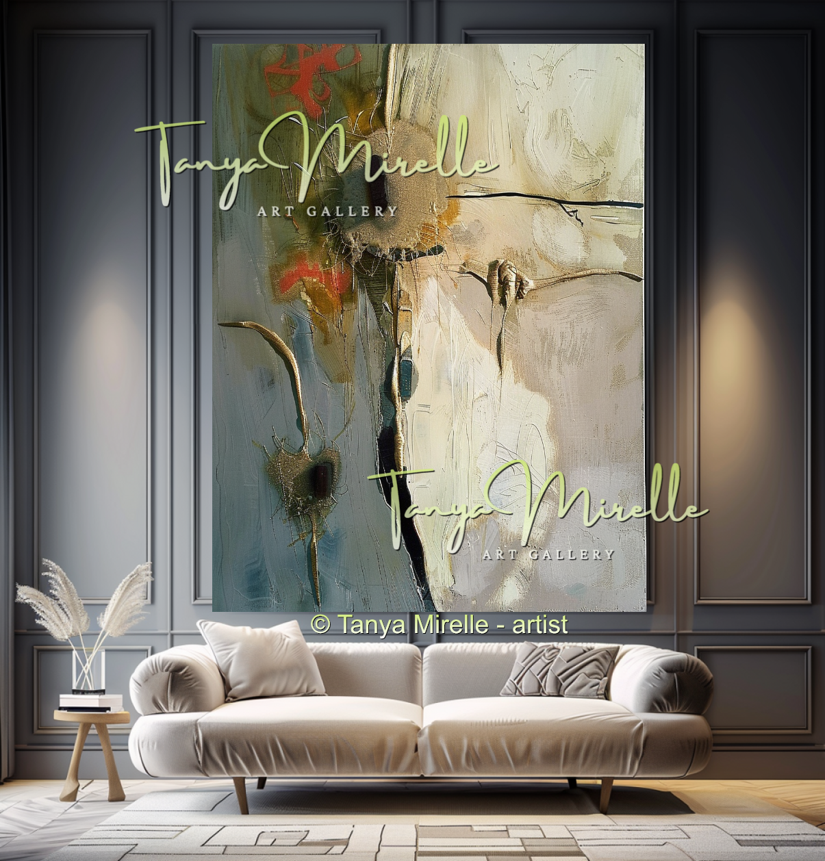 {{ product.title }} canvas artwork by Tanya Mirelle – modern wall decor – original artwork for home, living room, office, or gallery