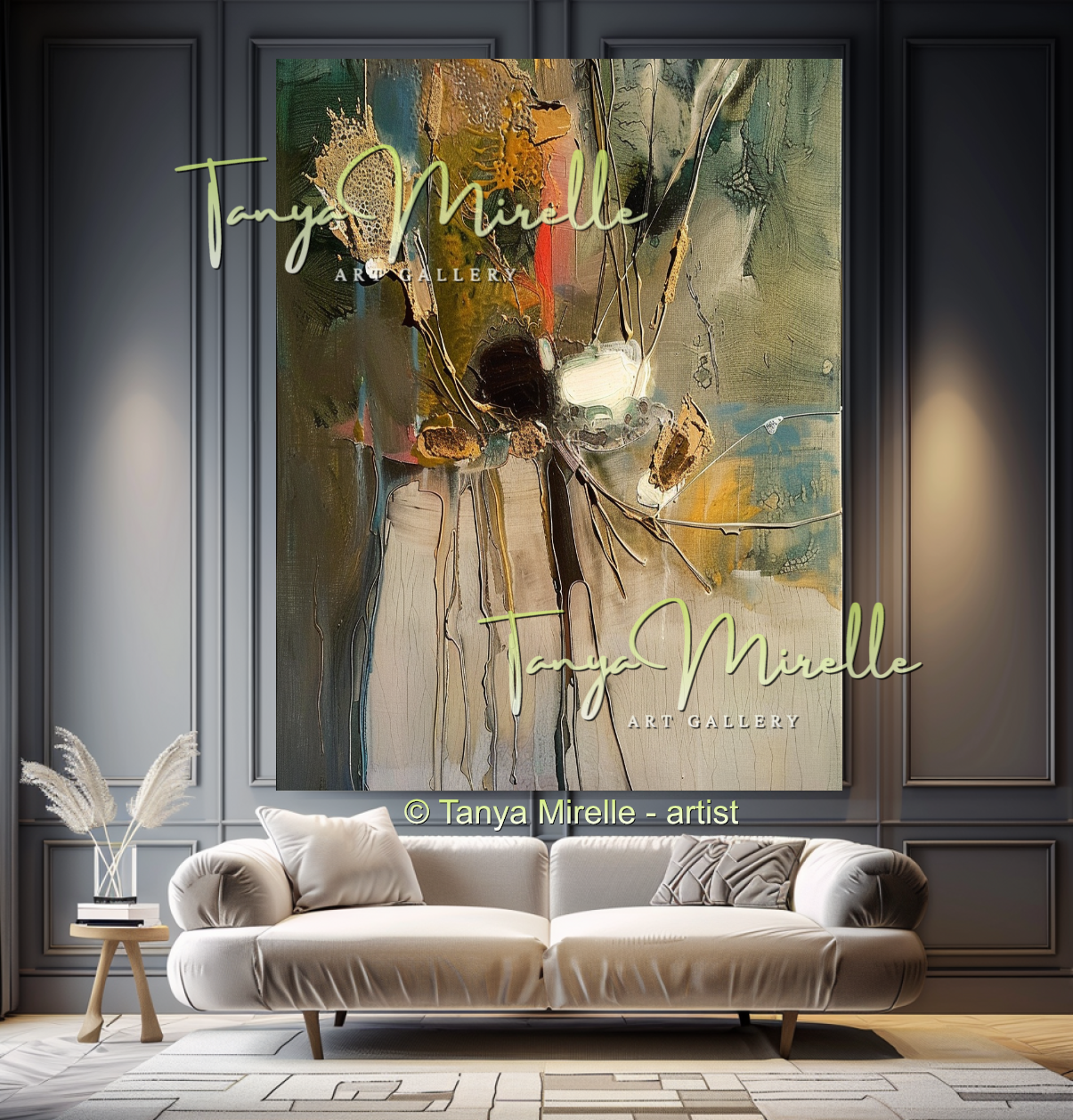 {{ product.title }} canvas artwork by Tanya Mirelle – modern wall decor – original artwork for home, living room, office, or gallery